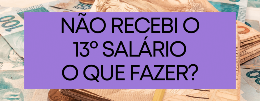 Não recebi o 13º salário o que fazer